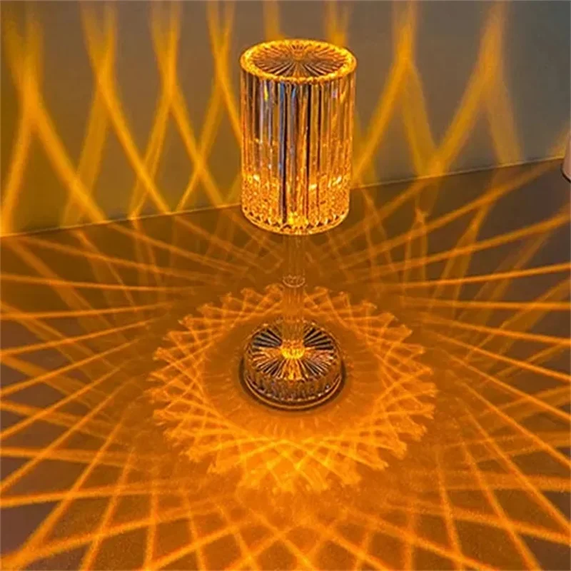 nd Crystal Table Lamp Net Red Bedside Romantic Atmosphere Lamp Modern Minimalist Creative Line Acrylic Table Lamp