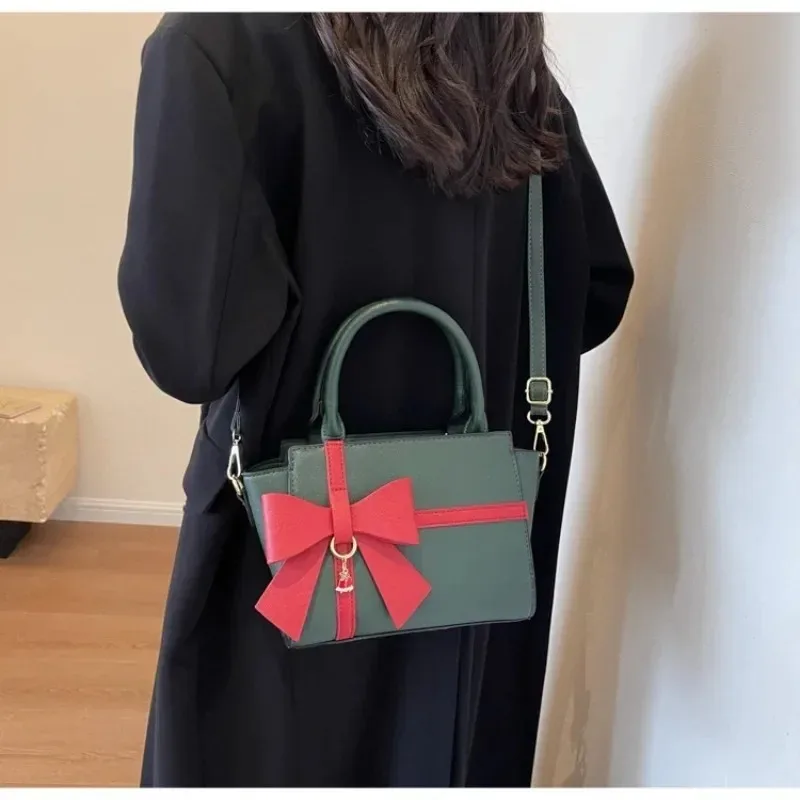 Vintage Bow Shoulder Bags for Women Luxury Designer Handbags Ladies Crossbody Bags Large Capacity Tote Bags Girls Shopping Bags