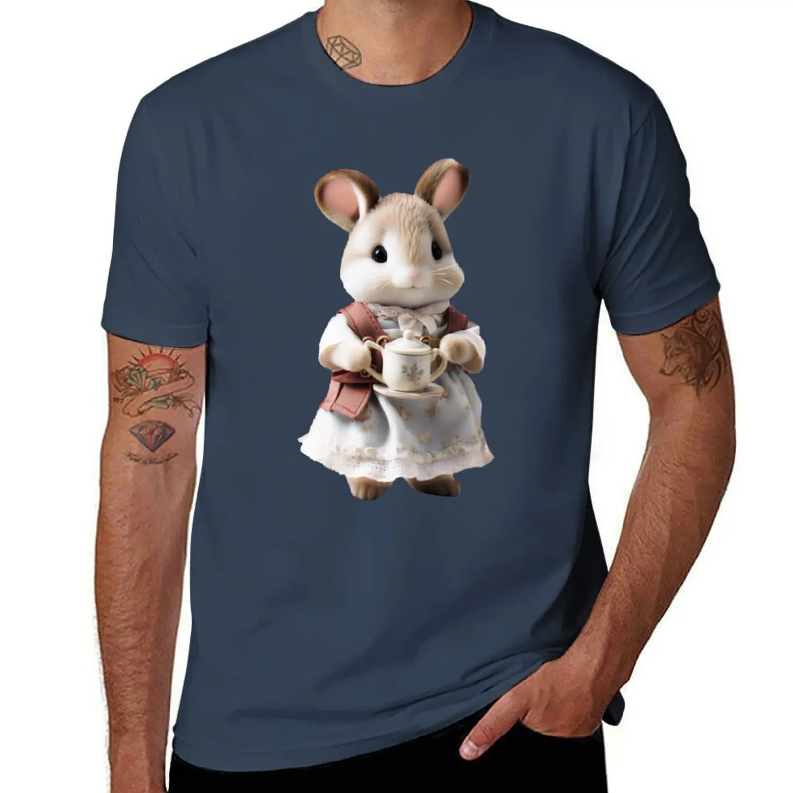 Calico critter bunny T-Shirt Everyday Wear Basic Short Sleeve Top
