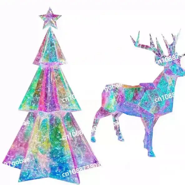 Color Changing LED Reindeer Lights Commercial Christmas Decoration for Mall Window Shop Display and Party Decor