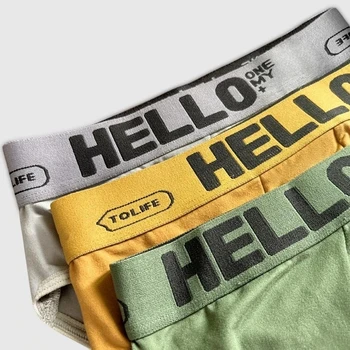 4Pcs/Lot Men's Briefs Mens Underwear Sexy Shorts Men's Panties Breathable Male Elastic Underpants Para Hombres Large Size 4