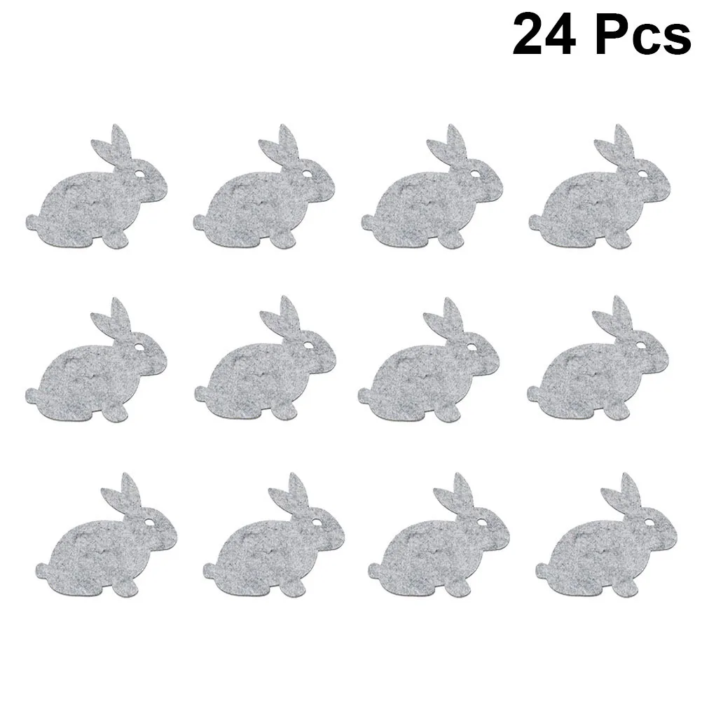 24 قطعة من مفرش طاولة عيد الفصح على شكل أرنب رمادي، مفرش طاولة من القماش، وسادة أدوات مائدة للمنزل والمطعم، تستخدم مفرش طاولة عيد الفصح #6