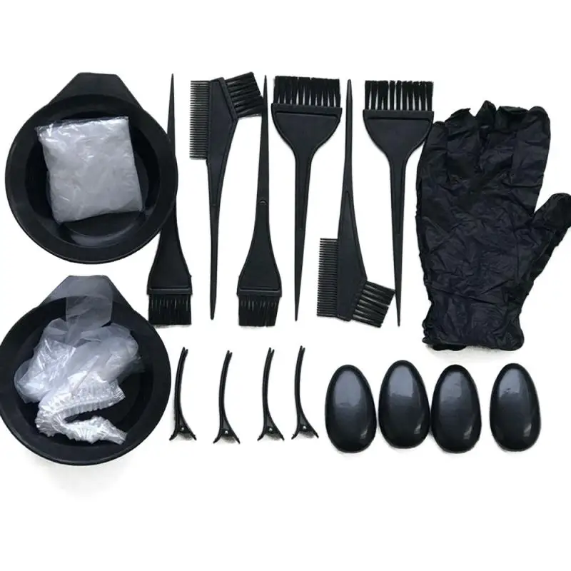 

22Pcs Set Professional Hair Dyeing Kit Hair Color Dye Bowl Stirring Brush For Hair Coloring Bleaching Salon Home Hair Dye Tools