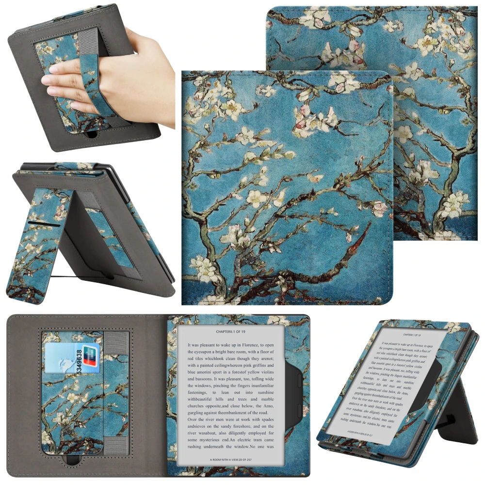 For Kindle Oasis 10th 9th Gen Case 7 inch with Hand Strap Stand