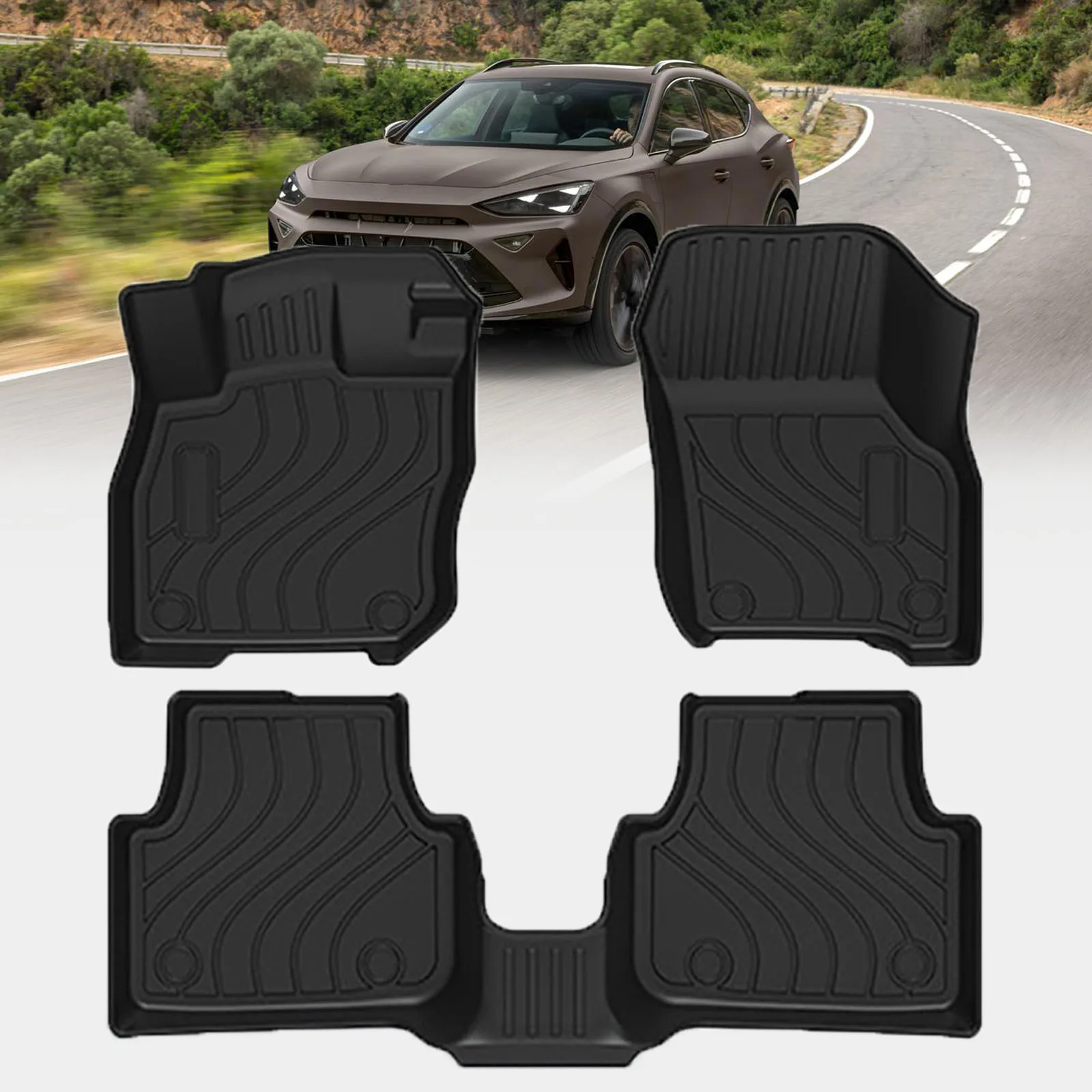 

for Cupra Formentor 2025-2018 Dustproof Easy Clean Car floor Mats TPE Material Non-Slip Interior Parts Accessories