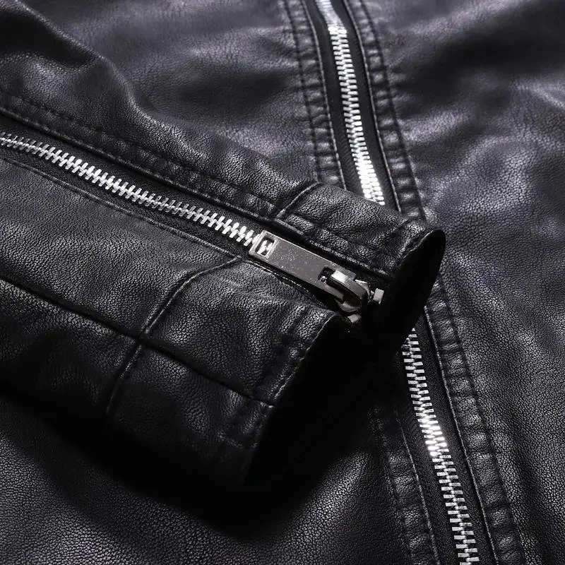 Men Faux Leather Jacket Motorcycle Men\'s Jackets Black Jaqueta De Couro Masculina Outwear Male Pu Leather Mens Coats Brand