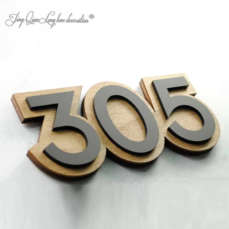 House Number Plaque, Horizontal House Number Sign, House Numbers, Personalized Sign, Housewarming Gift, Wood Sign
