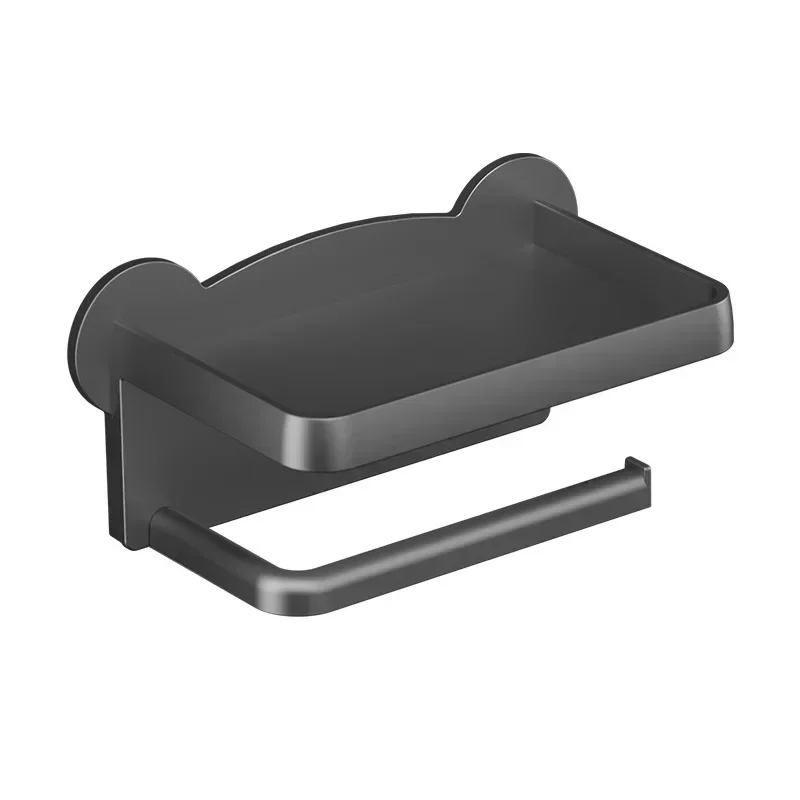 Toilet Paper Holder Stand Wall-Mounted Toilet Paper Dispenser Kitchen Bathroom Storage Rack For Tissue Box Shelf Phone Holde lij image 5