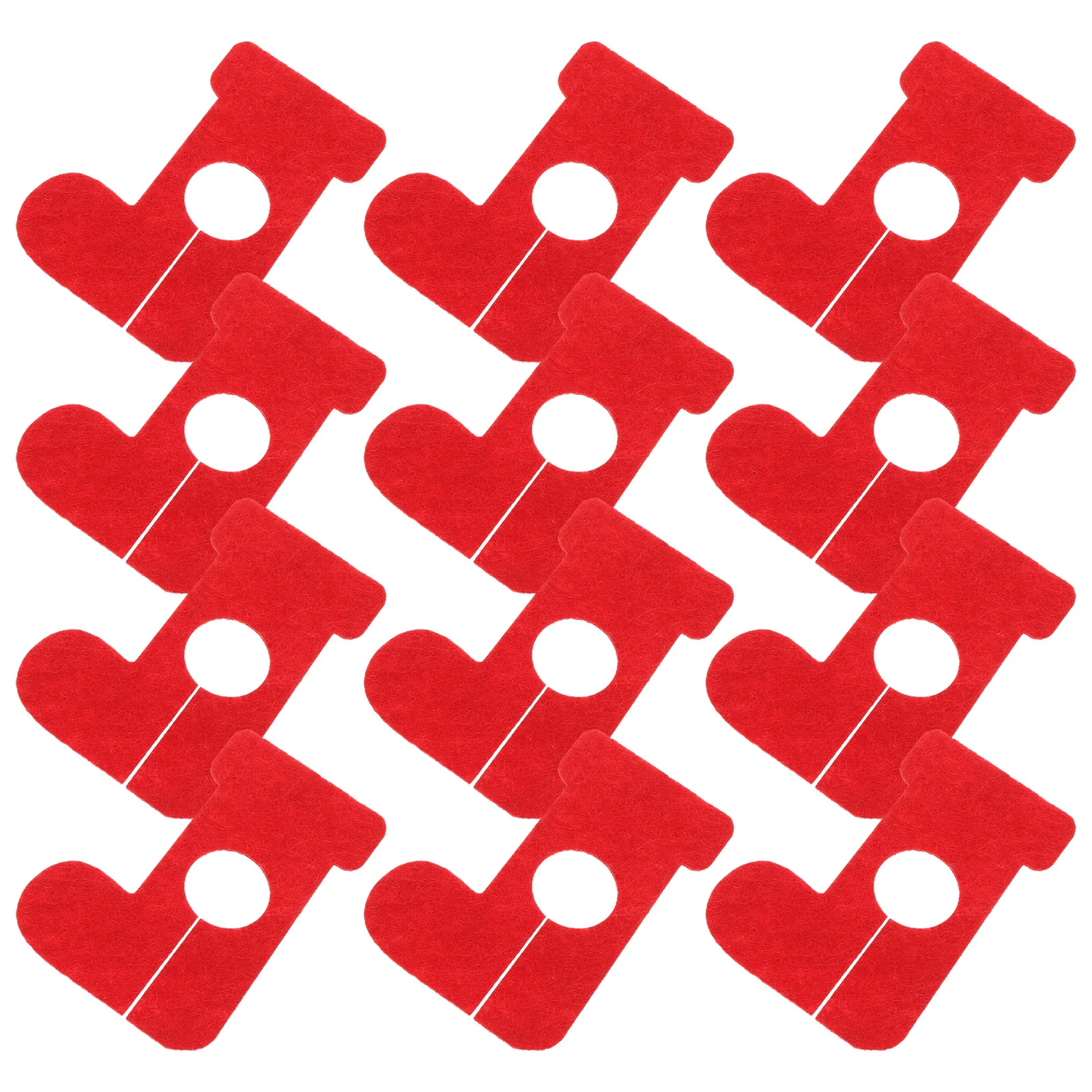 

12Pcs Christmas Wine Glass Markers Felt Drink Cup Labels Reusable Goblet Tags Party Decoration Supplies Goblet Marker