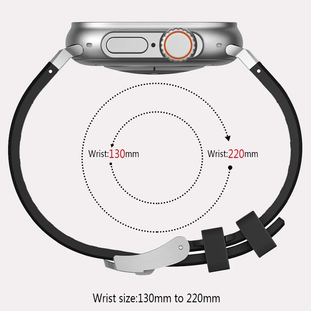 Modification Kit Sports Band for Apple Watch Ultra 2 49mm 45mm 41mm 42 44mm 40mm Silicone Strap for IWatch Series 9 8 7 6 5 4 Se