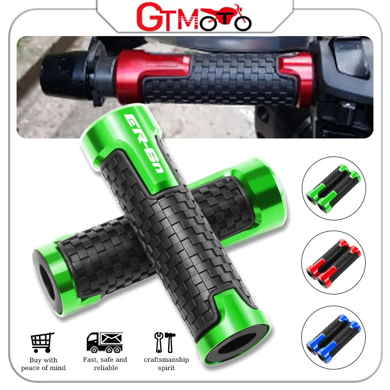 

For Kawasaki ER-6N ER-6F Motorcycle Accessories CNC Aluminum Anti-Slip Grips Hand Grips Handlebar er6n er6f