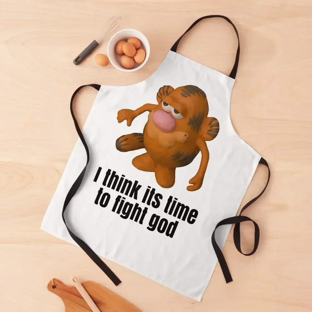 

I think its time to fight god Apron Children'S Kitchen Accessories 2022 Cooking Clothes Apron
