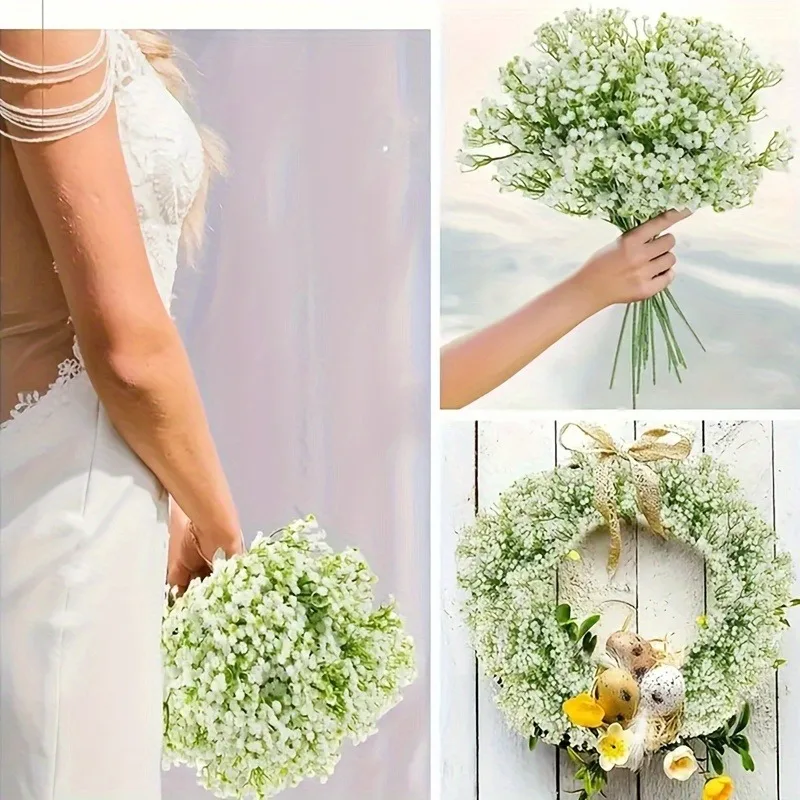 1PCS Artificial Flowers Outdoor Wedding Decoration Flower Ball Photo Background Babysbreath Silk  Flower Bunch Garden Decor