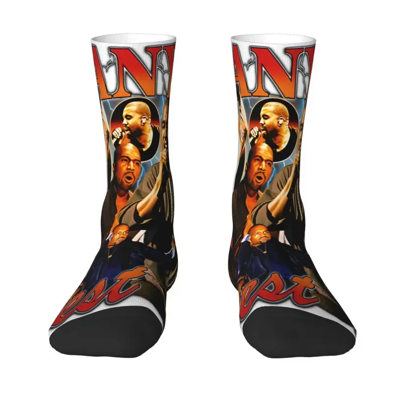 

Popular Singer Kanye West Men Women Crew Socks Unisex Novelty Spring Summer Autumn Winter Dress Socks