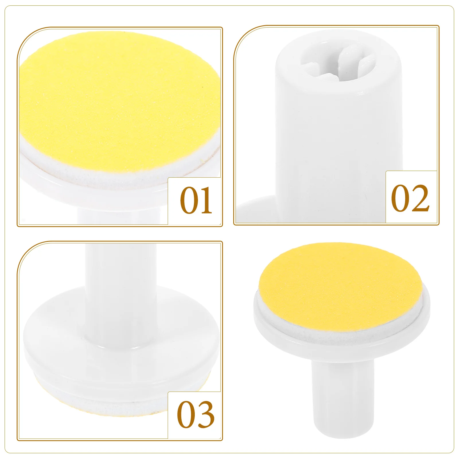 

12 Pcs Electric Nail Grinder Heads Yellow Replacement Files for Adult Nail Trimmer Accessories Durable Sandpaper Pad