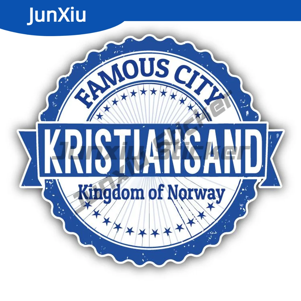 

Kristiansand City Sticker Norway Travel Stamp Waterproof Decal For Car Bumper Bodywork Windshield Guitar Suv Decal Exterior Acce