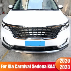 For Kia Carnival Sedona KA4 2020 2021 2022 2023 Carbon Car Front Head Light Lamp Cover Trim Headlight Eyebrow Strips Accessories