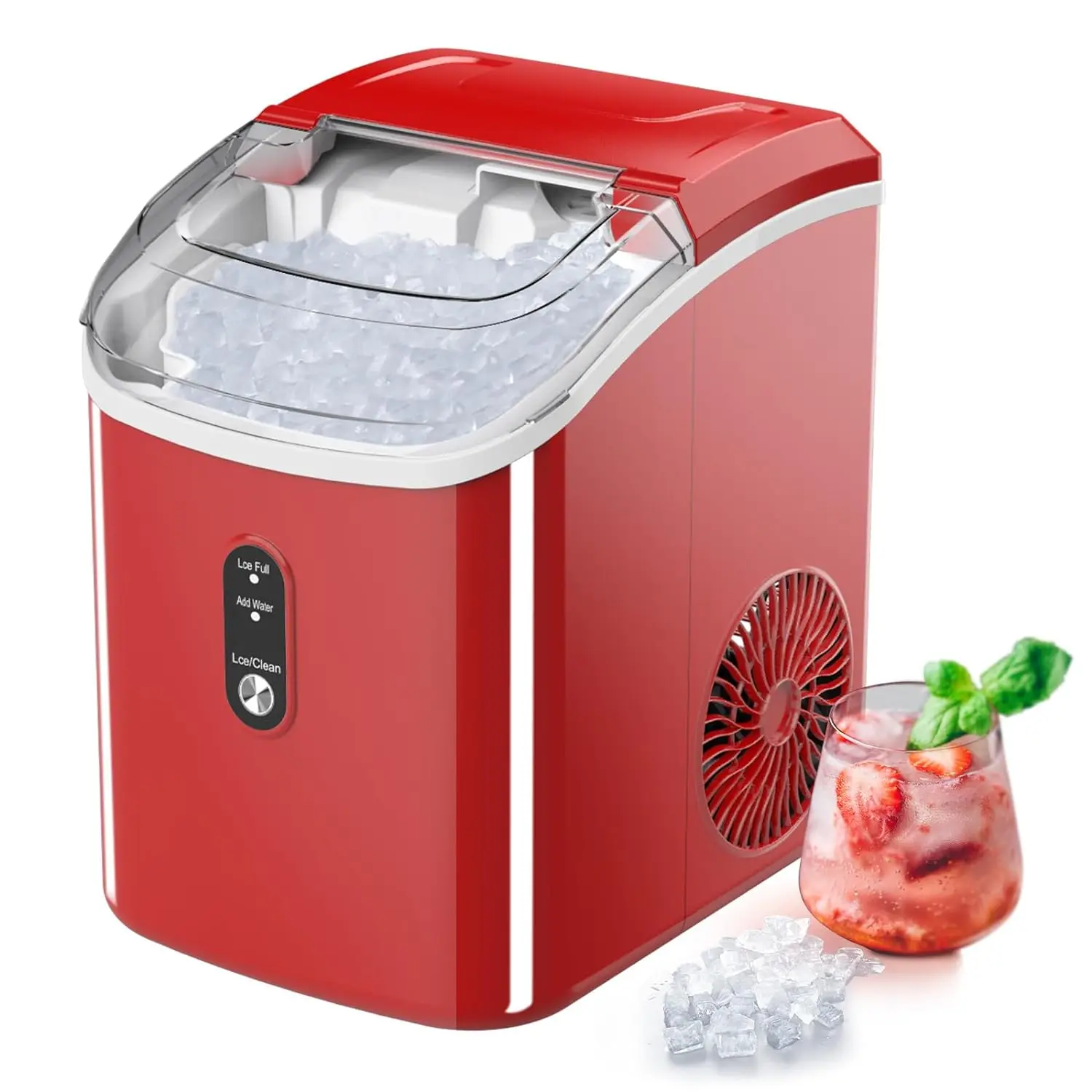 

Nugget Countertop Ice Maker with Soft Chewable Pellet Ice, Pebble Portable Ice Machine, 34lbs Per Day, Self-Cleaning, Sonic Ice