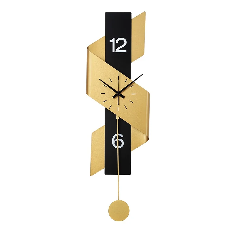 

&c Modern Simple Atmospheric 3D Metal Wall Clock Quartz Clock Contemporary Living Room Personalized Creative Stereo Design