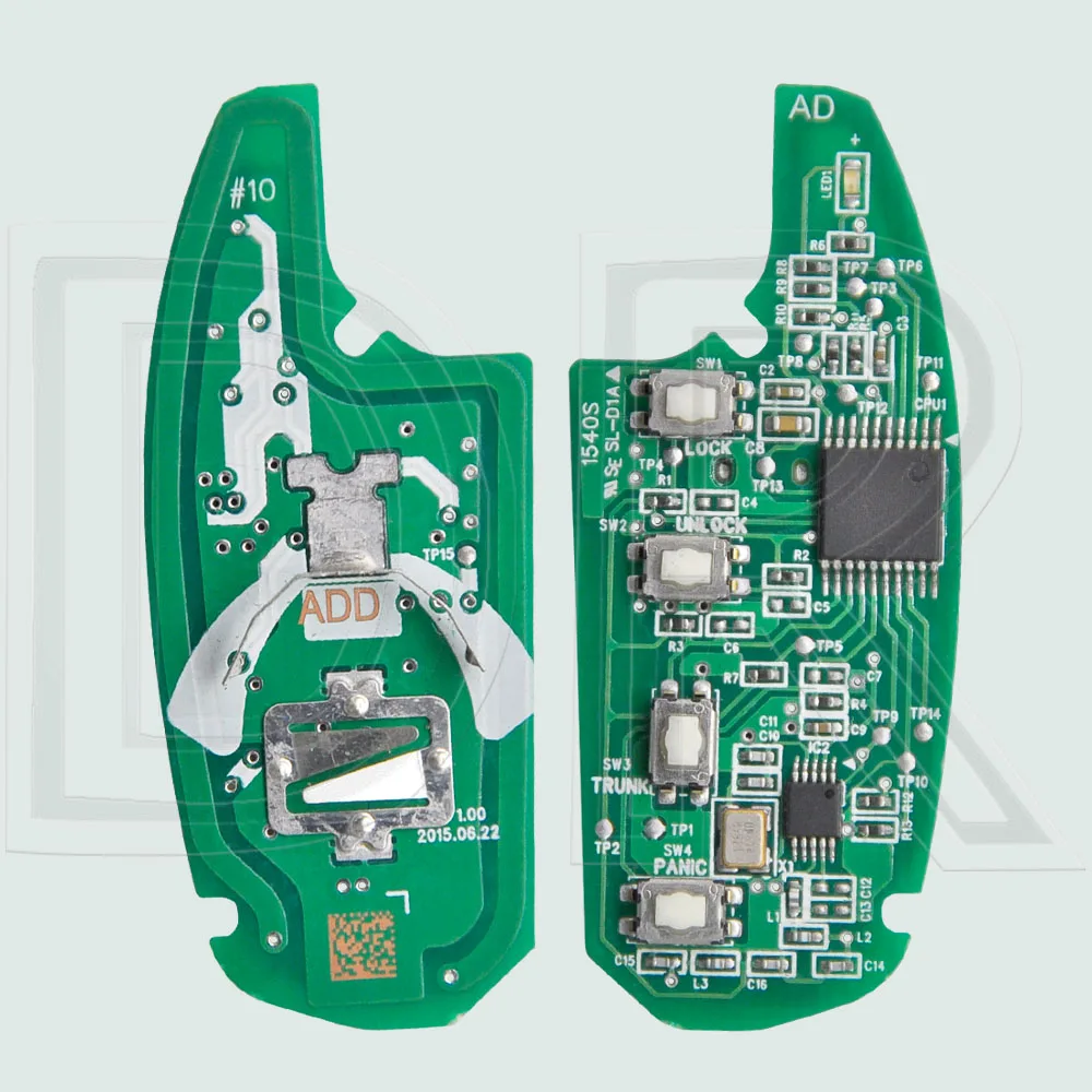 DR 95430-1S110 純正PCB 純正4D60チップ 433MHzフリップカーリモートキー HYN14Rブレード付き ヒュンダイHB20 2016 2017 2018 2019用