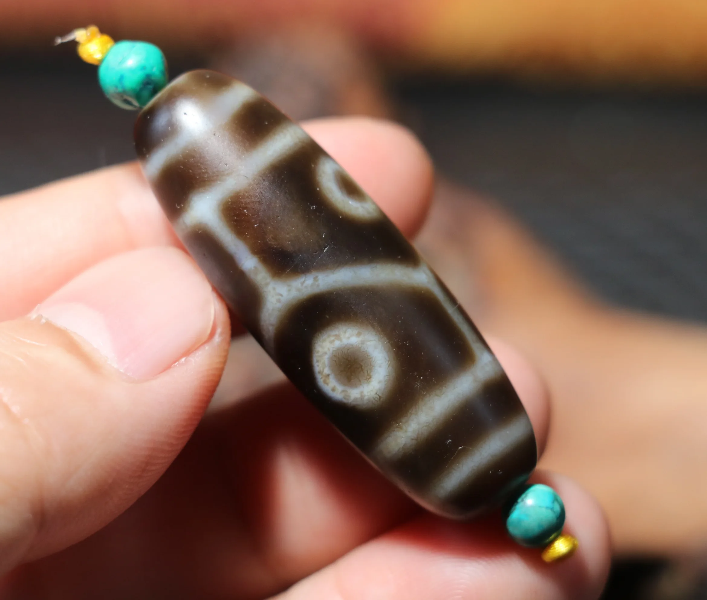 

An Ultra Energy Unique Magic Power Tibetan Old Agate 6 Eye Longevity dZi Bead Amulet Pendant LKbrother Talisman UPD220607A4