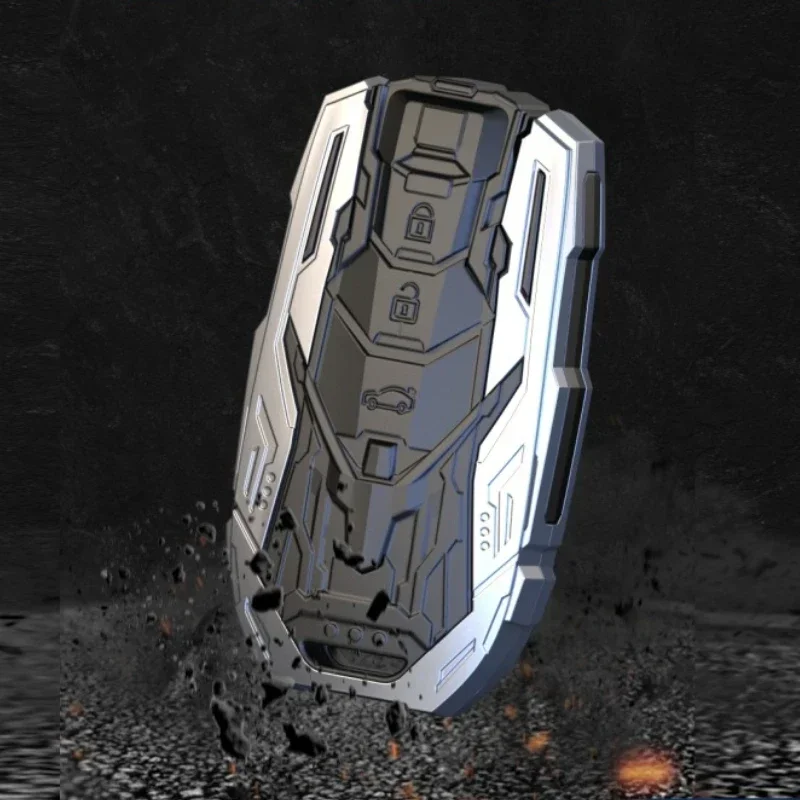 Zinc Alloy Silver Car Key Protection Shell Cartoon Smart Remote Key Cover Car Accessories For Toyota Corolla Prado Camry