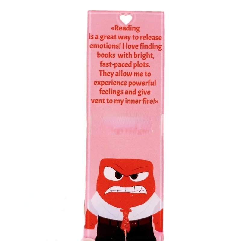 Disney Popular Anime Inside Out Cute Joy Sadness Disgust Anger Fear Riley Bookmark Hot Acrylic Sheet DIY Jewelry Stationery 12cm