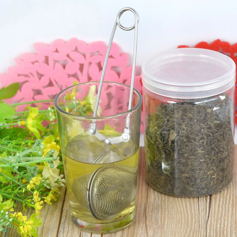 Mesh Strainer Ball Loose Leaf Tea Infuser Stainless Steel Secure Locking