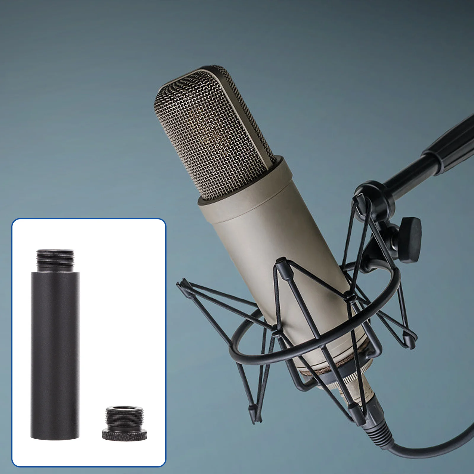 1 set For Mic Black Universal Extension For Arm Stand Microphone Sand Extension Tube Stand Support Arm Mounting Tube Mic