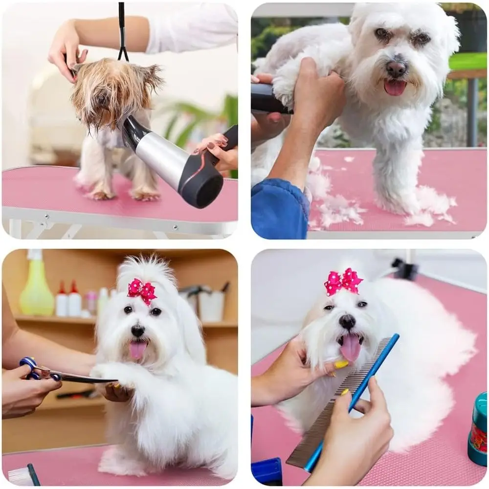 32-inch oldable Pet Dog Grooming Table w/Adjustable Height Arm - Drying Table or Home w/Noose or Small Dogs Cats, Maximum acity