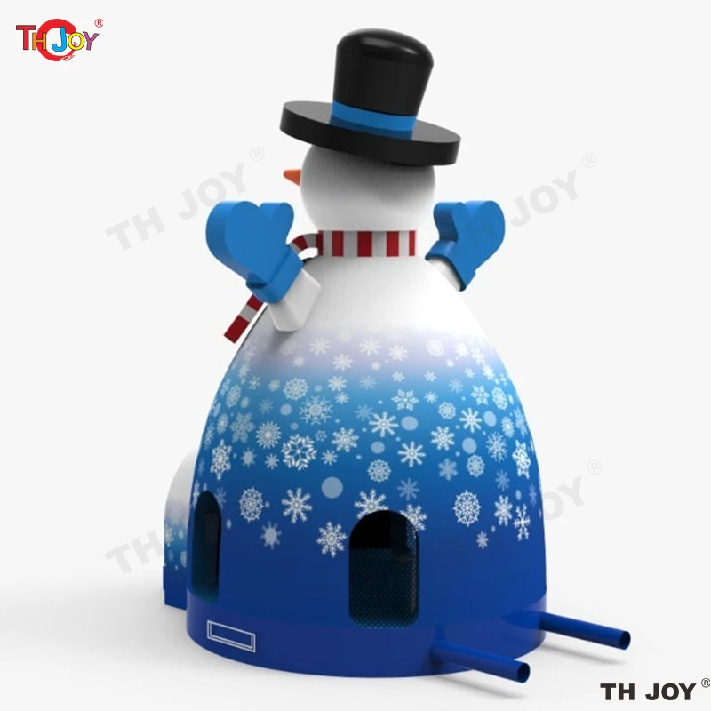 8x5m Inflatable Snowman Igloo Christmas Snow Theme  Bounce House For kids