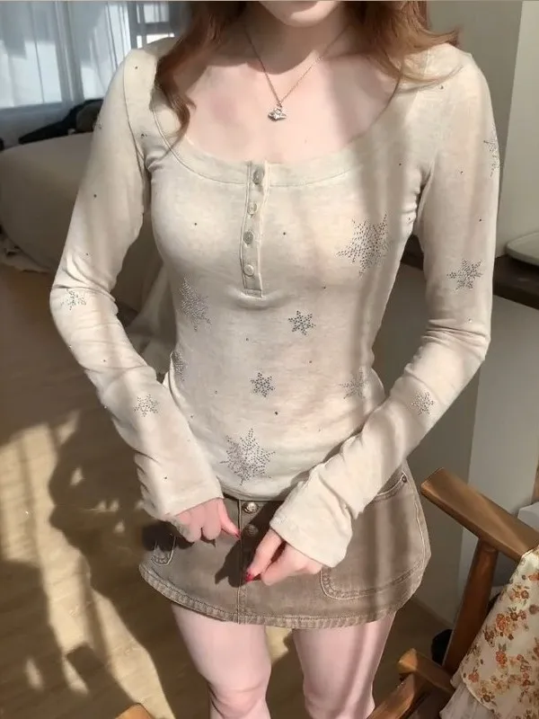 

Корейский винтажный вязаный свитер с цветочным принтом, женский облегающий топ на пуговицах, новинка весенней коллекции