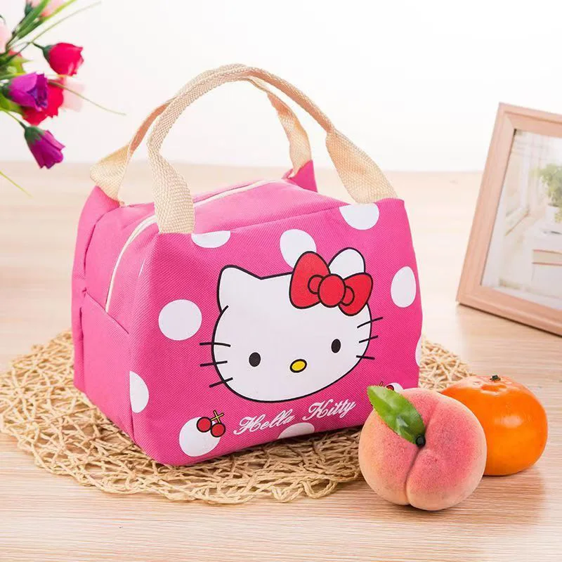 Bolsa de Almuerzo Hello Kitty para Mujer, Bolsa Bento de Aluminio Reforzada, Linda Bolsa Térmica con Diseño de Gatito, Perfecta