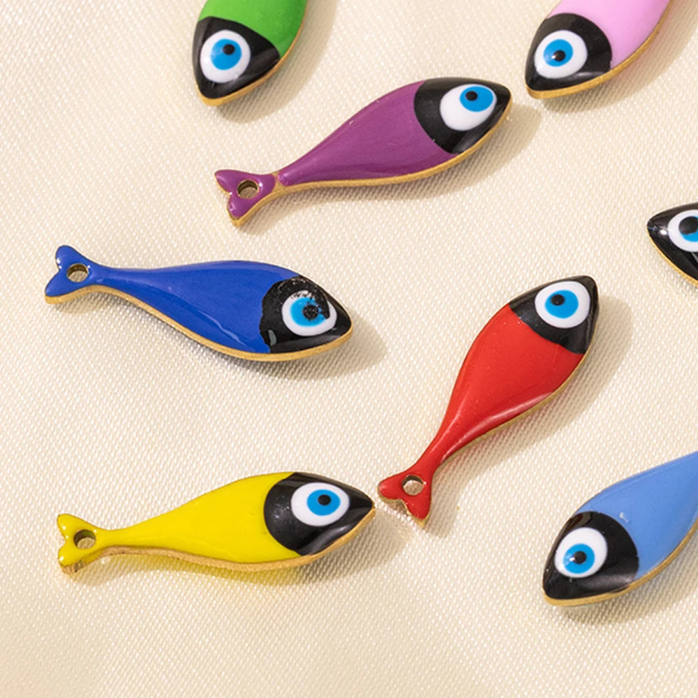 2/6/10 Stuks Meerdere Stijlen Metalen Emaille Visgraten Charms Hanger Voor Diy Armbanden Ketting Sieraden maken Levert Accessoires