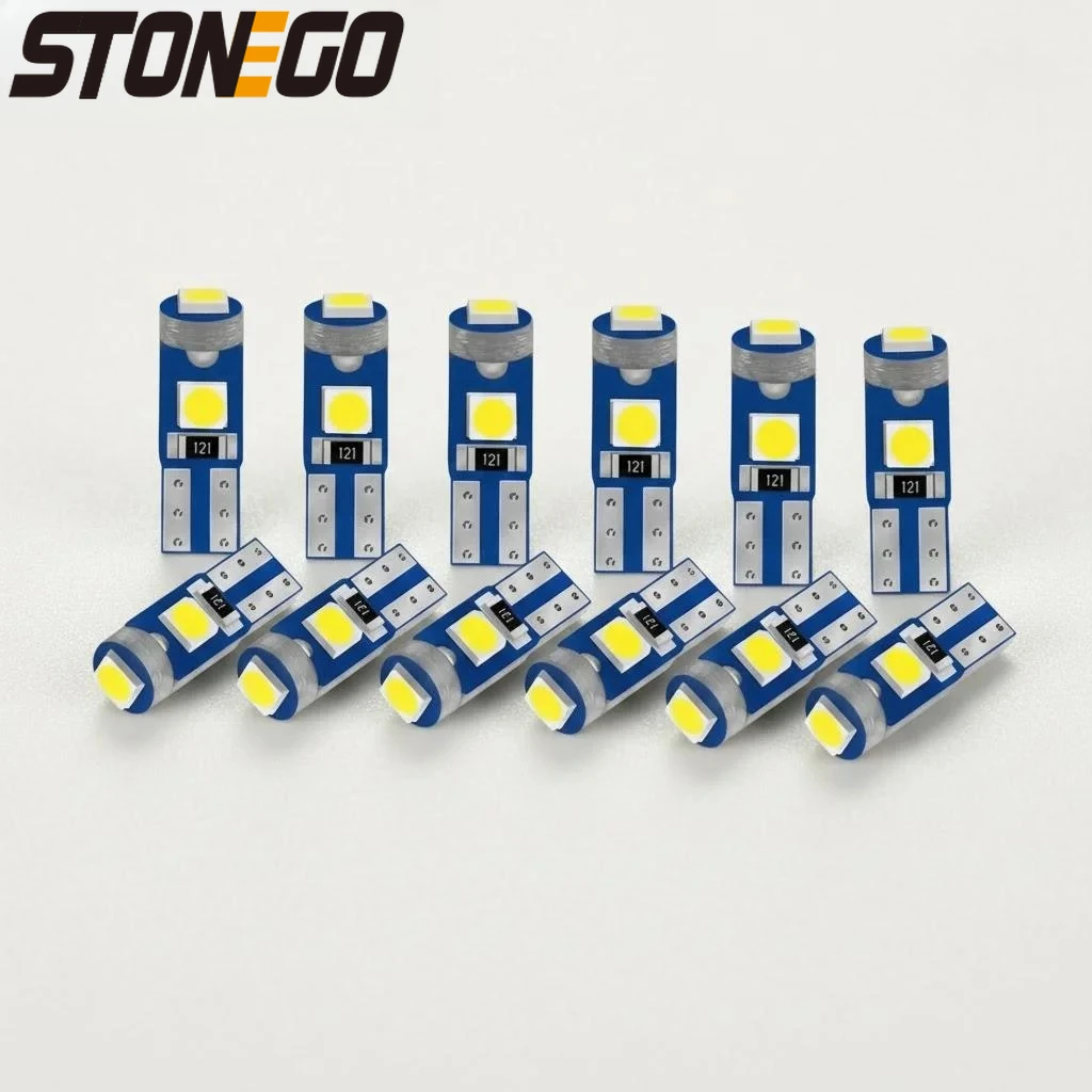 12V CANBUS T5 58 74 286W W12W Super Bright 3030 3SMD LED Car Dashboard Instrument Cluster Panel Light Bulb