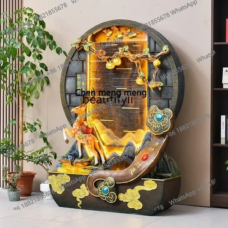 

smt7486 new ssRockery flowing water fountain ornament office living room feng shui wheel circulating water landscape opened ss