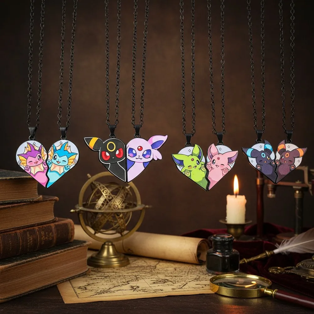 لطيف الكرتون البوكيمون Eevee تطور جمع قلادة Umbreon Espeon Sylveon Jolteon Flareon المعلقات مجوهرات لمحبي النساء #1