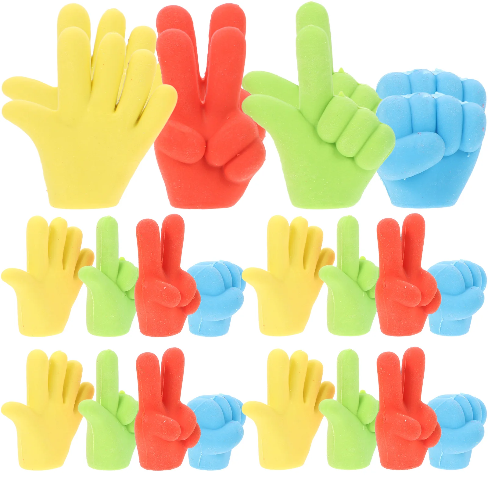 24 Pcs Eraser Mistake Wiping Erasers Fun Stone Classic Finger Shaped Bulk for School Students