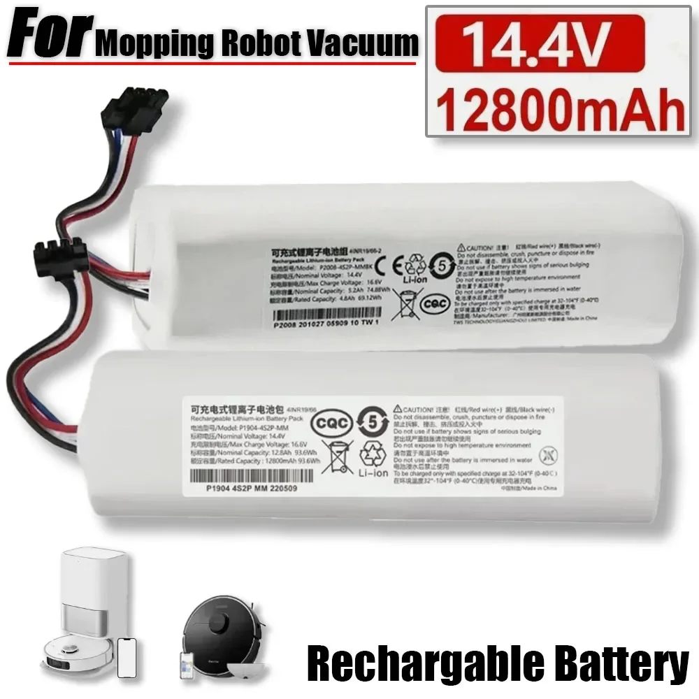 

Original Battery Lithium-ion Battery Pack for Dreame Robot Vacuum Mop Cleaner 4INR19/66-2 D9 D9MAX D9pro L9 L10 pro Z10 Z10pro