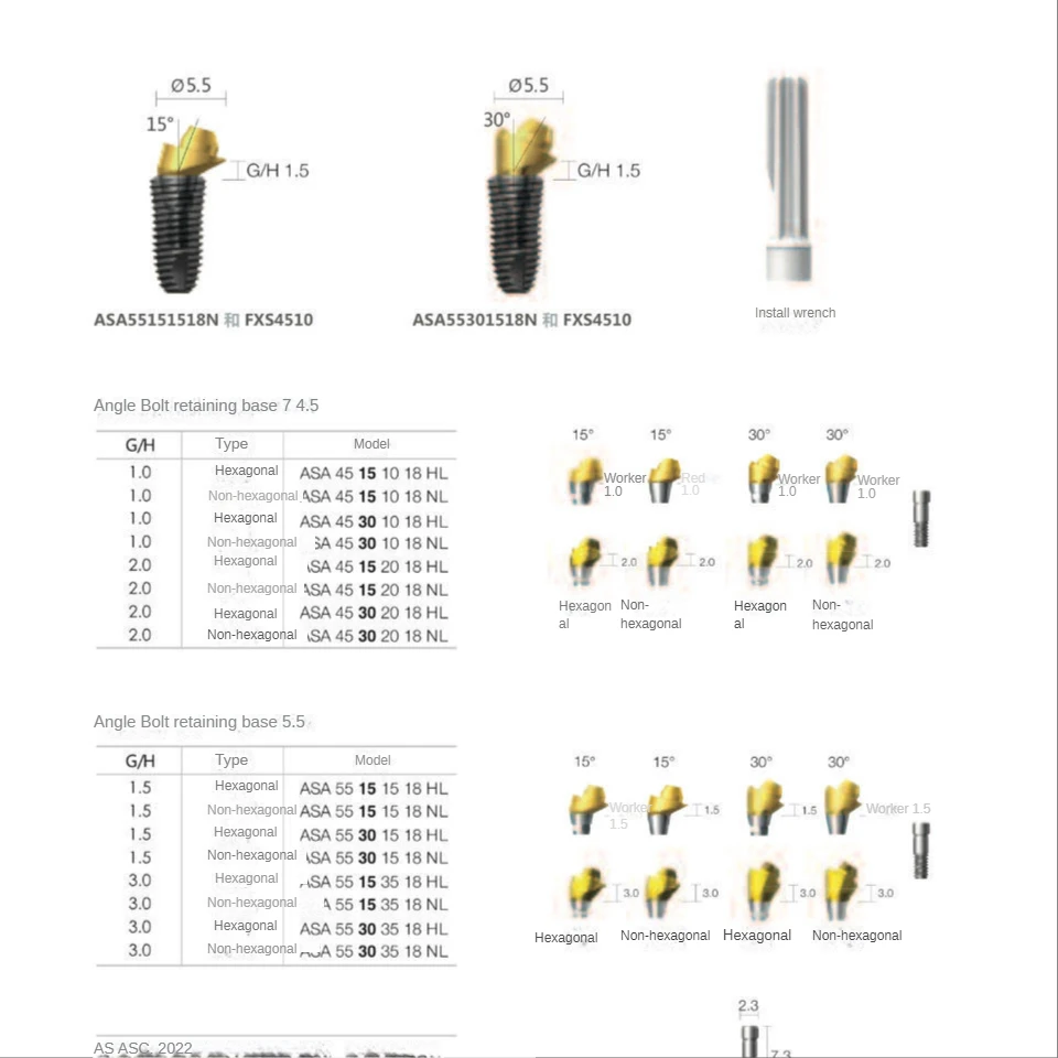 Multi unit angled abutment 17 degree 30 degree Multiunit angled abutment for Dentium