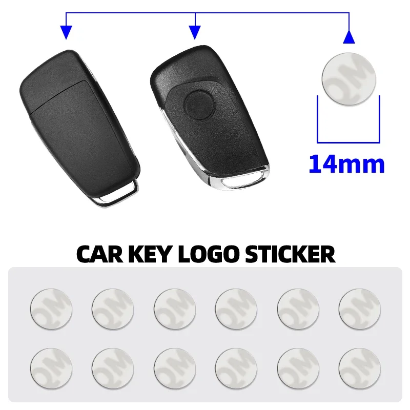 14MM Remote Car Key Sticker Badge Emblem Replacement For SEAT Leon cupra MK1 MK2 Ibiza 6J 6F 1P 5F FR Altea Auto Accessories