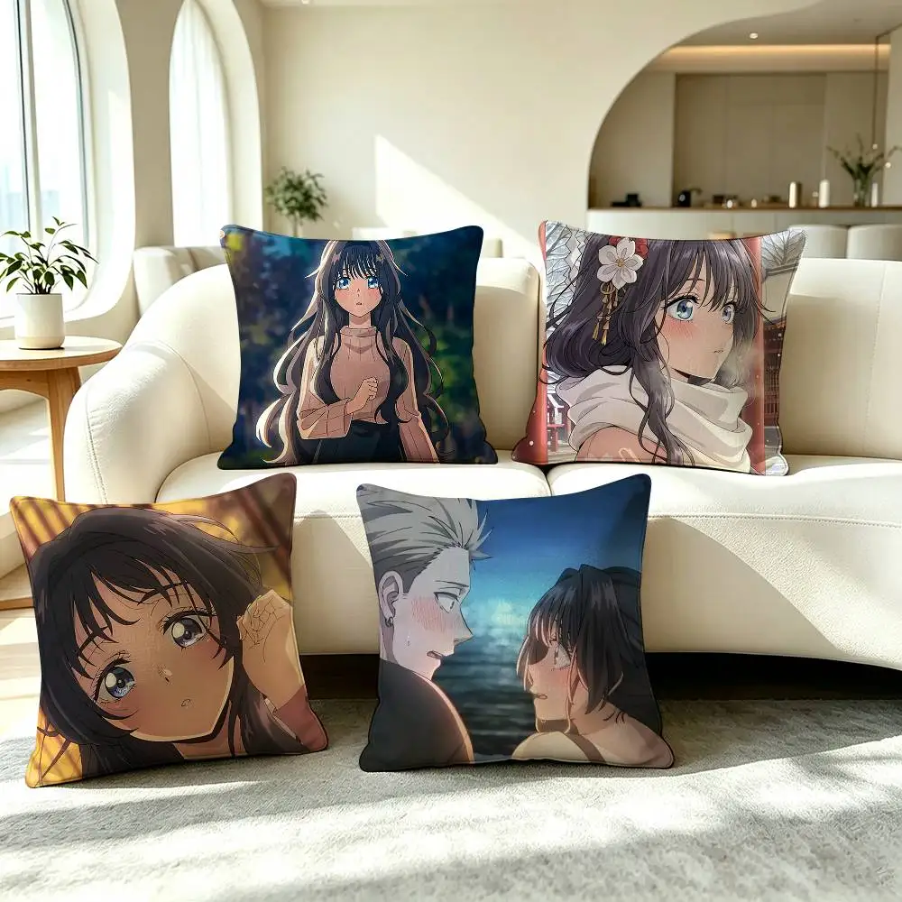 T-The Fragrant Flower Blooms with Dignity  Square Double-Sided printed Pillow Case Bedroom Bedside Pillow Sofa Cushion Cover