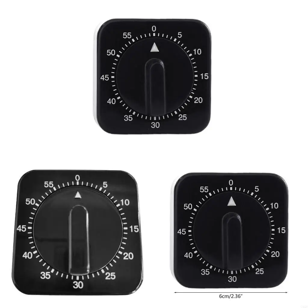 G92C Mechanical Kitchen Timer 60 Minutes Visual Countdown Timer for W/ Loud Alarm for