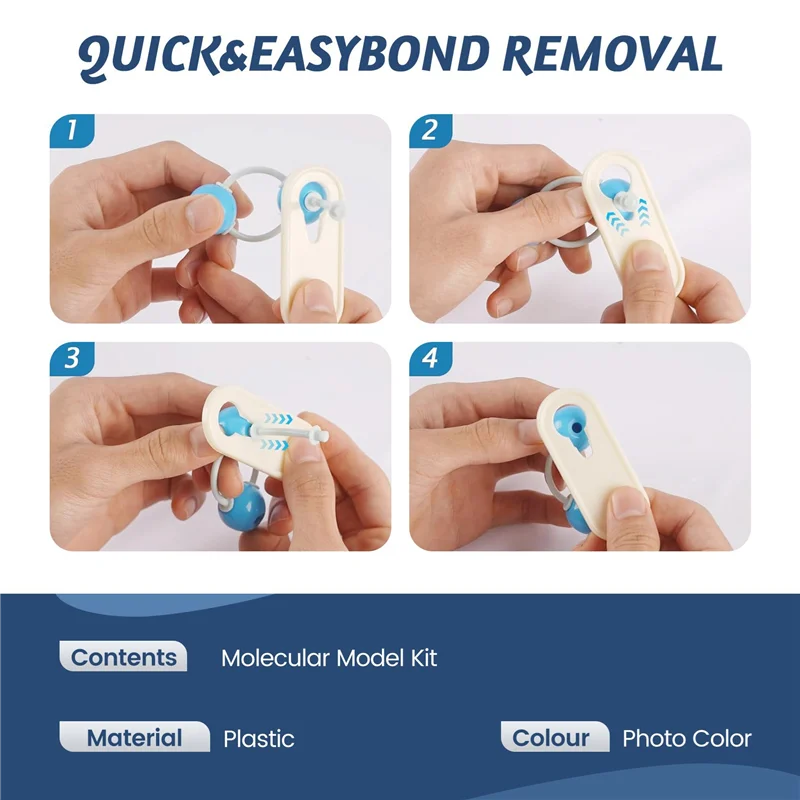 Kit de modelo molecular WOWFU-2X, conjunto de química molecular orgânica, kit de modelo de átomo para aulas, kit de construção de estruturas