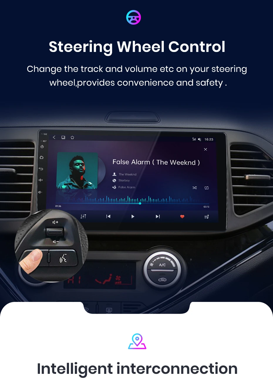 Junsun Wireless CarPlay Android Auto Autoradio für KIA Morning Picanto 2011 - 2016 GPS Multimedia 2 din – Detail 13