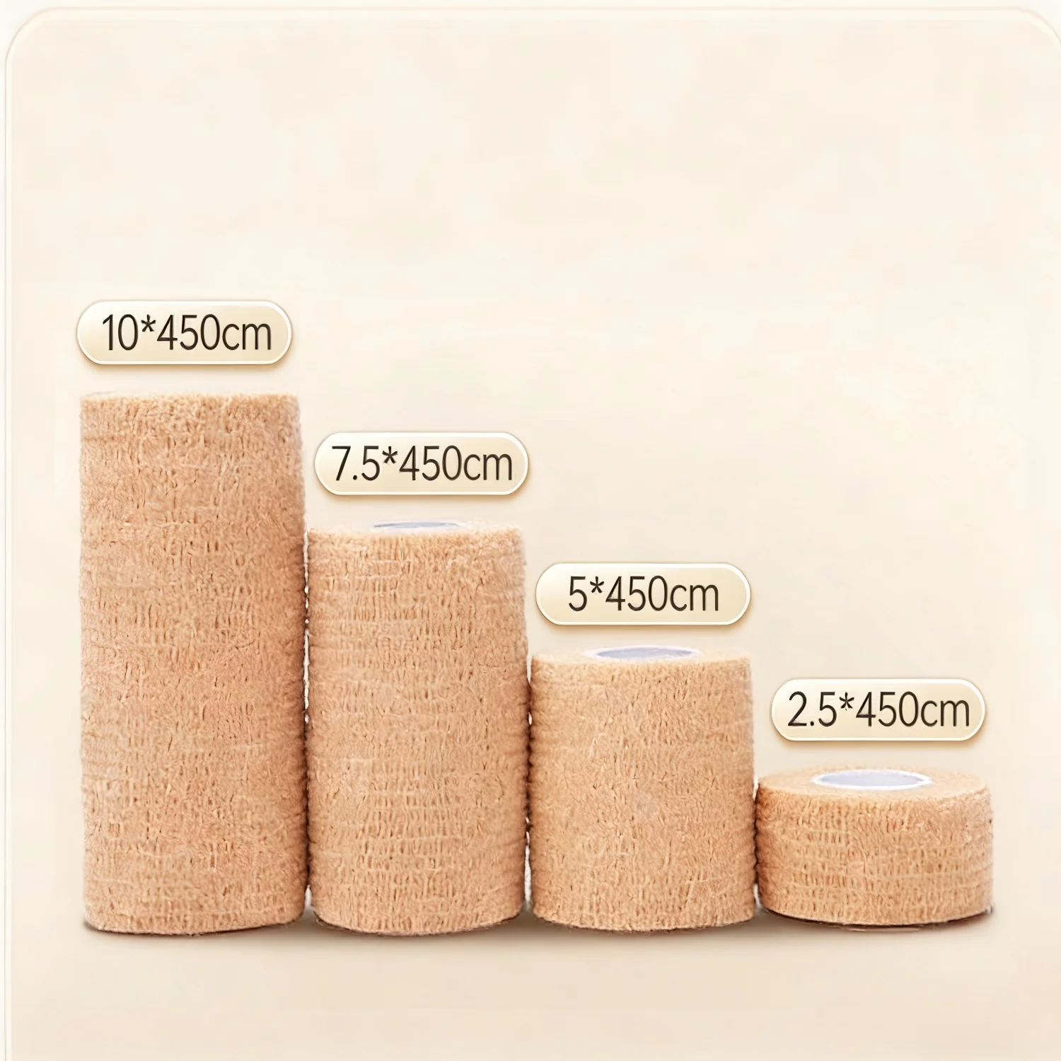 5pcs Cohesive Elastic Bandage Self Adhesive Non-woven Wrap 2.5/5/7.5/10cm Disposable Tape Sports Fixing
