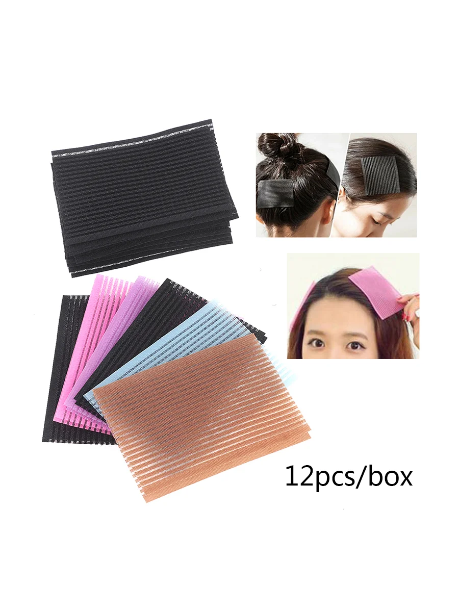 12pcs Hair Pad Hair Sticker Clip Bang Fixed Seamless Magic Paste Posts Fringe