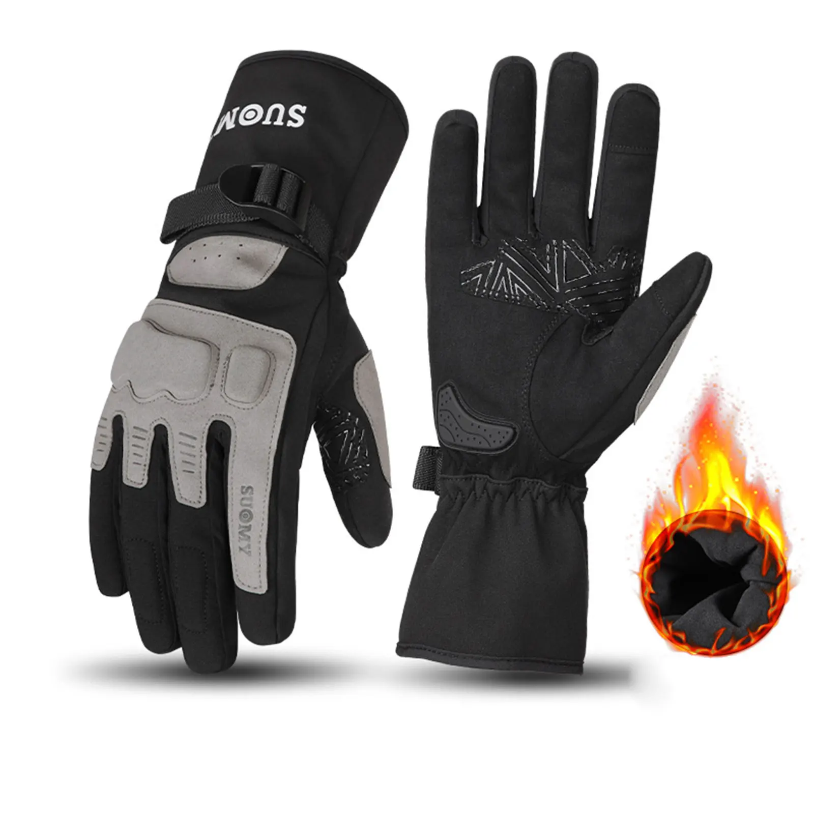 

New Winter Long Motorcycle Gloves 100% Waterproof Windproof Riding Racing Snow Motocross Gloves Thermal Accessories