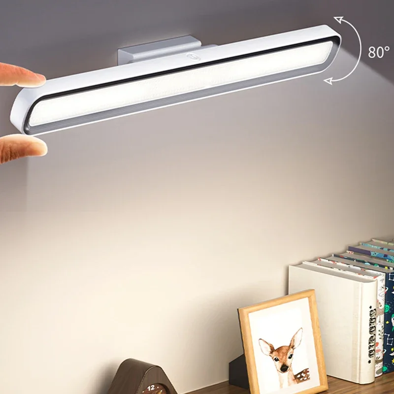 

USB Rechargeable LED Desk Lamp Stepless Dimmable Magnetic Hanging Night Light Multifunctional Bedroom Reading Table Lamp
