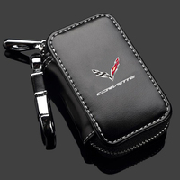 Car Key Case Pouch Bag Protective Sleeve Wallet Holder Chain Key Wallet For Corvette C1 C2 C3 C4 C5 C5 C6 C7 C6-R C8